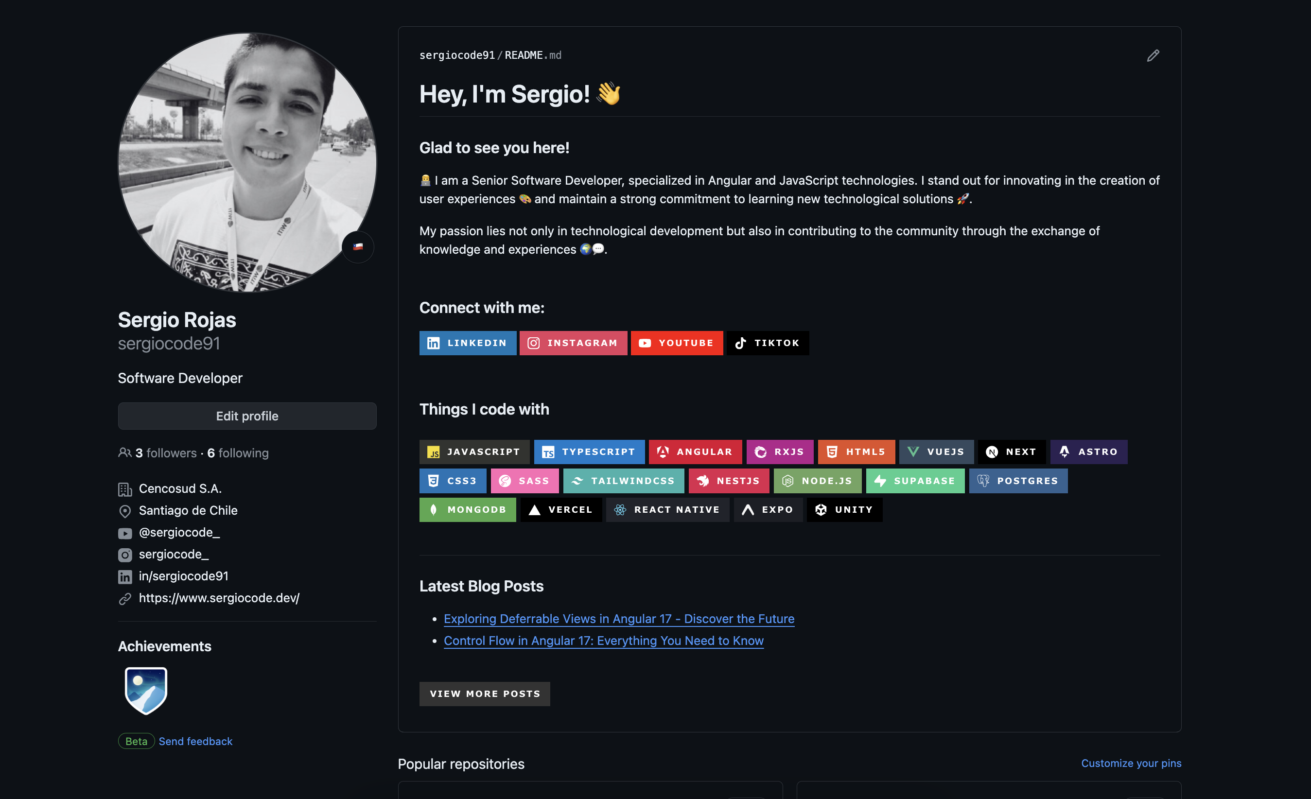 Perfil de GitHub